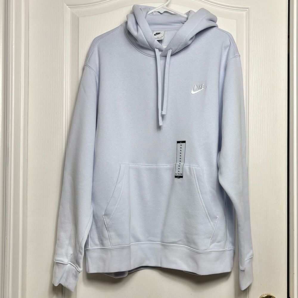Nike Sportswear Blue/Gray Club Pullover Hoodie Men’s Sz XL (BV2654-085)